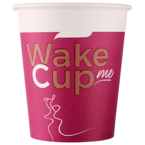Стаканчик бумажный 250 мл Wake me cup 80/280